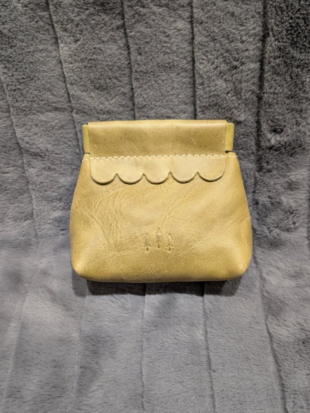 Portland Leather Penny Pouch Anjou Pear Green Retired Color New